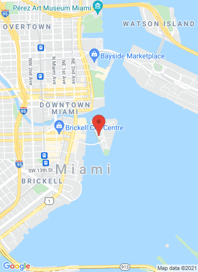 Map showing Miami, United States