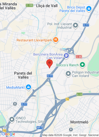 Map showing Parets del Vallès, Spain