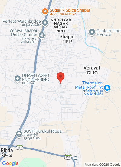 Map showing Rajkot, India