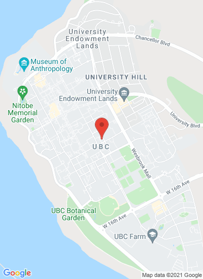 Map showing Vancouver, Canada