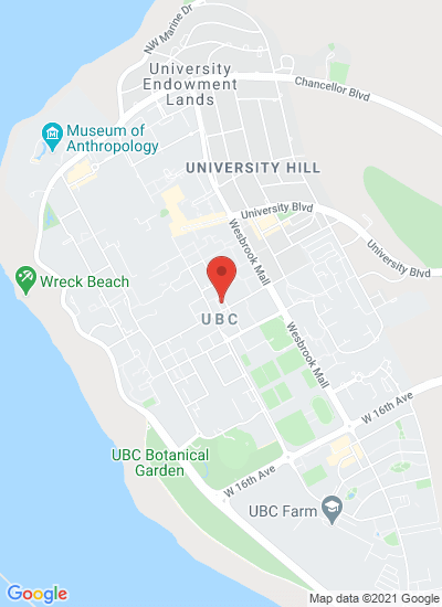 Map showing Vancouver, Canada