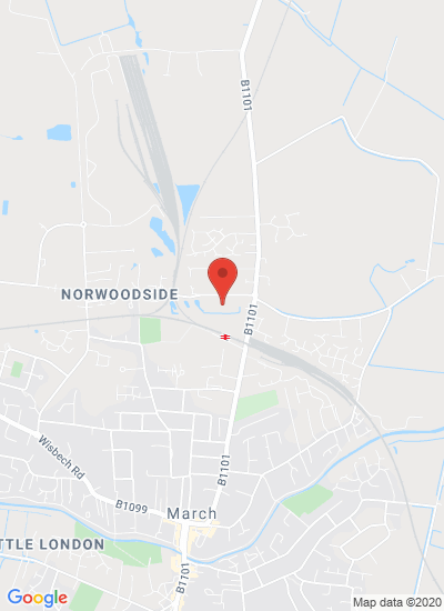 Map showing March, United Kingdom