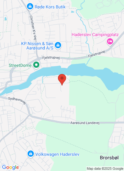 Map showing Haderslev, Denmark