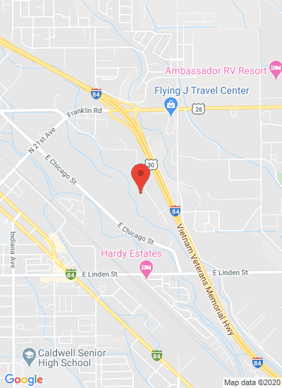 Map showing Caldwell, United States