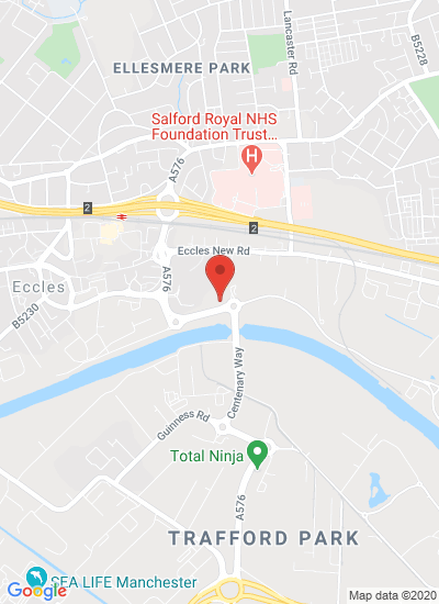 Map showing Manchester, United Kingdom