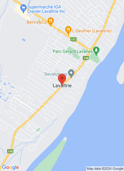 Map showing Lavaltrie, Canada
