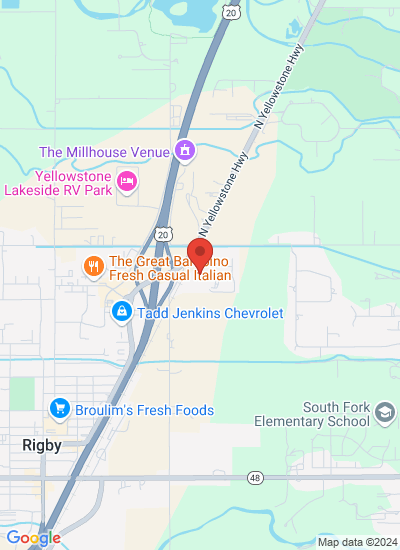 Map showing Rigby, United States