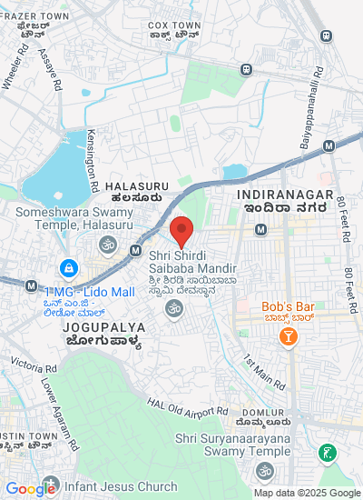 Map showing Bengaluru, India
