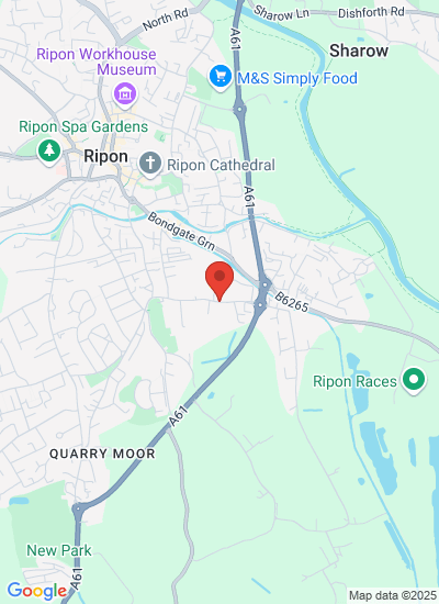 Map showing Ripon, United Kingdom