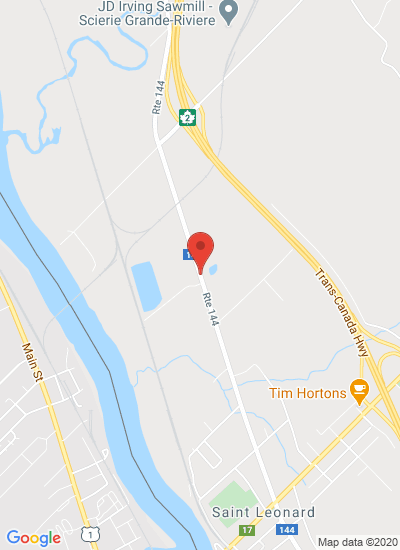 Map showing St.Leonard, Canada