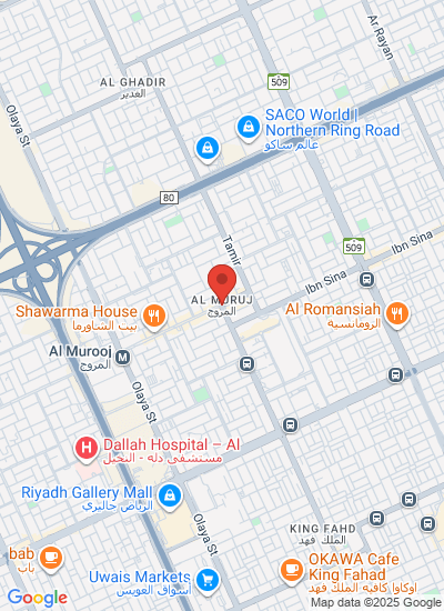 Map showing Riyadh, Saudi Arabia