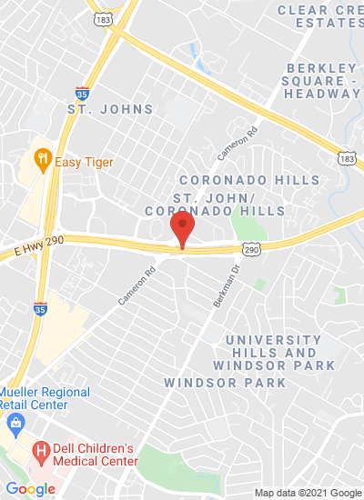 Map showing Austin, United States