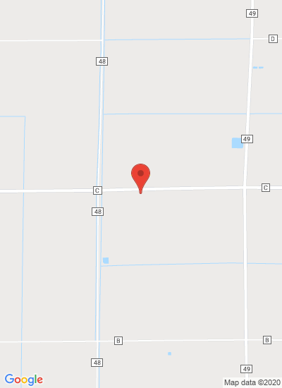 Map showing Center, United States