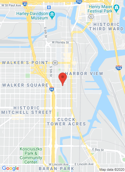 Map showing Milwaukee, United States