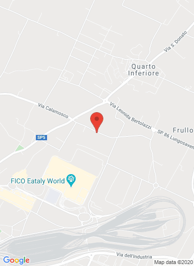 Map showing Bologna, Italy