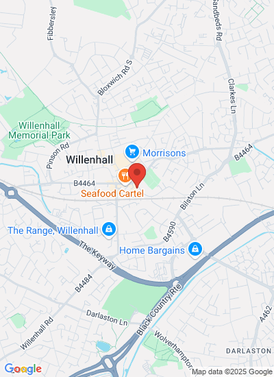 Map showing Willenhall, United Kingdom