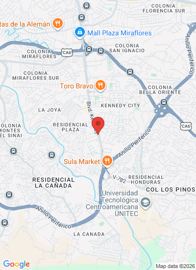Map showing Honduras