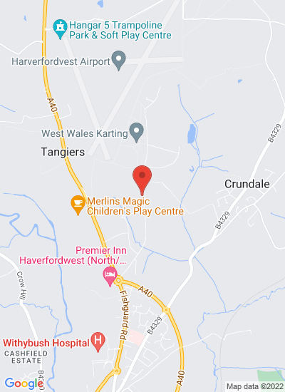 Map showing Haverfordwest, United Kingdom