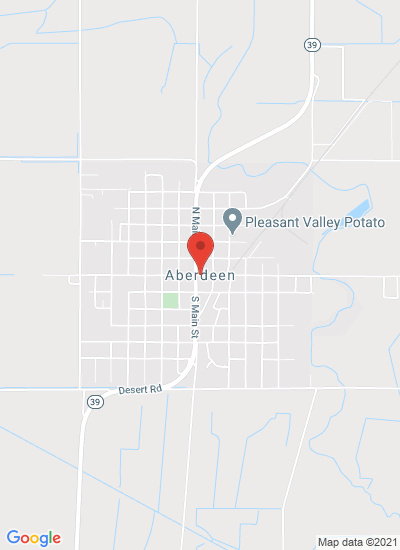 Map showing Aberdeen, United States