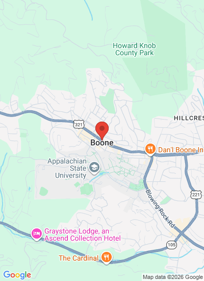 Map showing Boone, United States