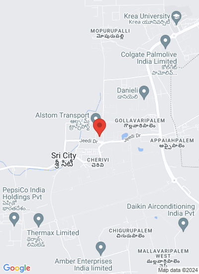 Map showing Tirupati, India