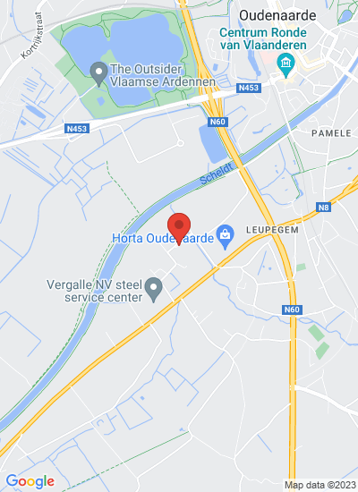 Map showing Oudenaarde, Belgium