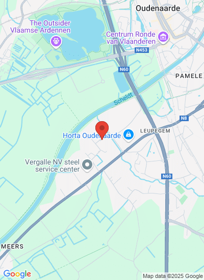 Map showing Oudenaarde, Belgium