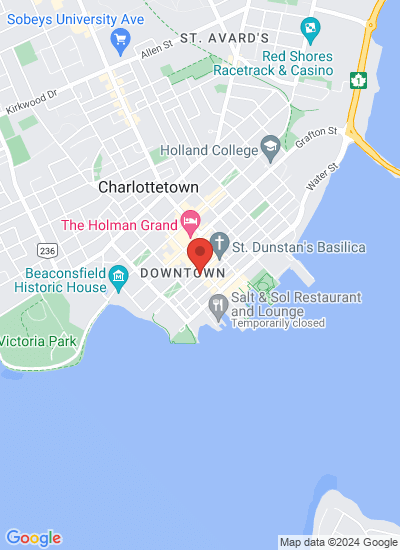 Map showing Charlottetown, Canada