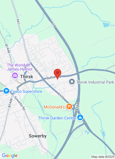 Map showing Thirsk, United Kingdom