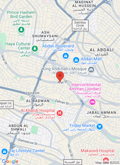 Map showing Amman, Jordan