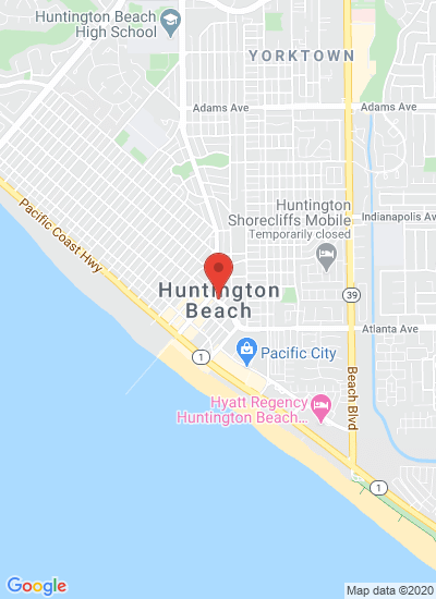 Map showing Huntington Beach, United States