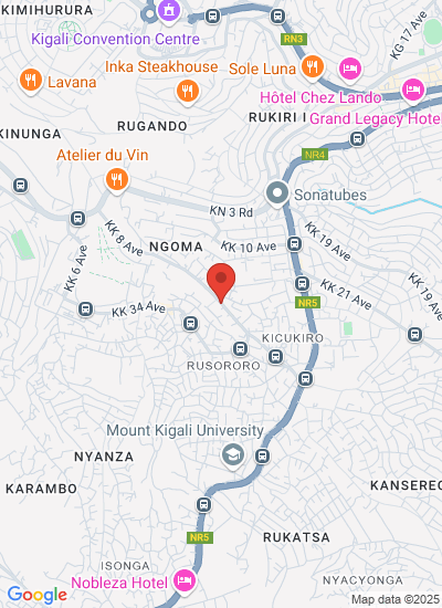 Map showing Kigali, Rwanda