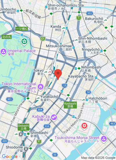 Map showing Chuo-ku, Japan