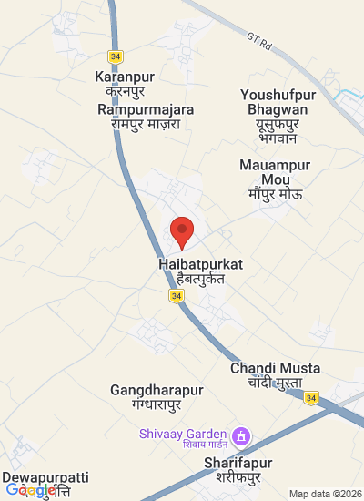 Map showing Kannauj, India
