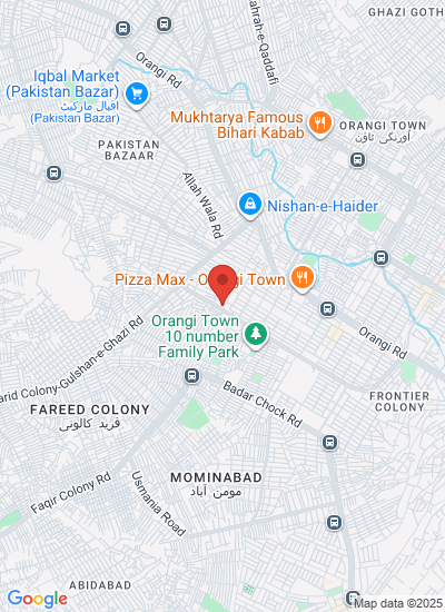 Map showing Karachi, Pakistan