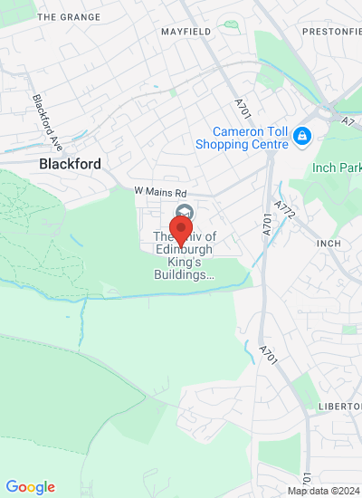 Map showing Edinburgh, United Kingdom