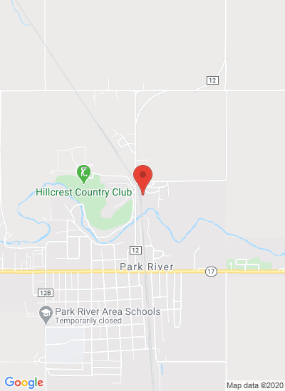 Map showing Park River, United States