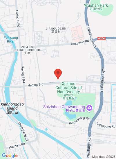 Map showing Xuzhou Shi, China