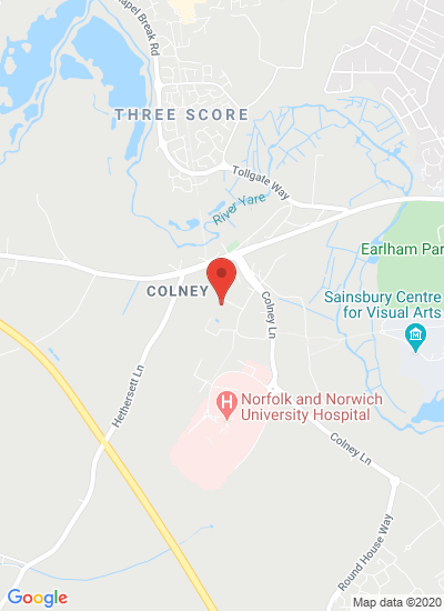 Map showing Norwich, United Kingdom
