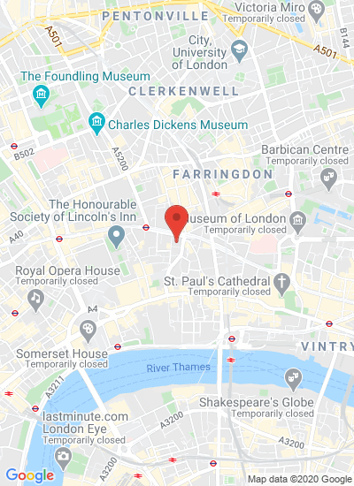 Map showing London, United Kingdom