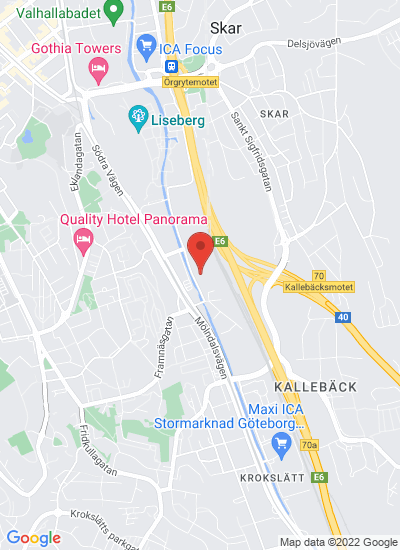 Map showing Göteborg, Sweden