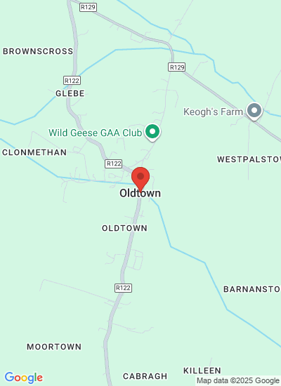 Map showing Oldtown, Ireland