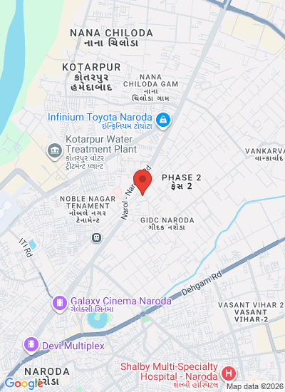 Map showing Ahmedabad, India