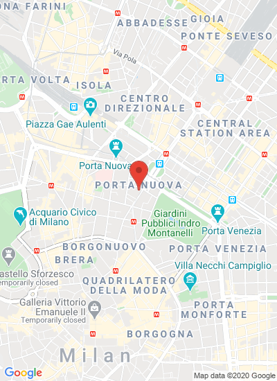 Map showing Milan, Italy