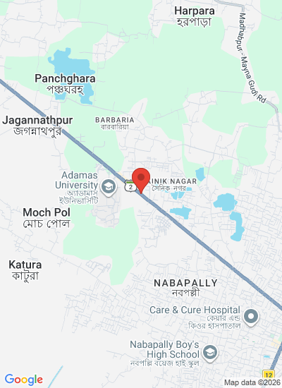 Map showing kolkata, India