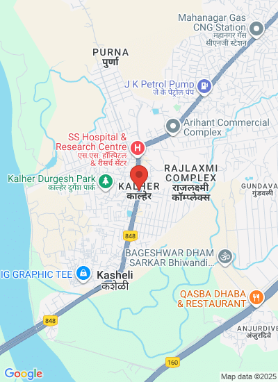 Map showing Bhiwandi, India