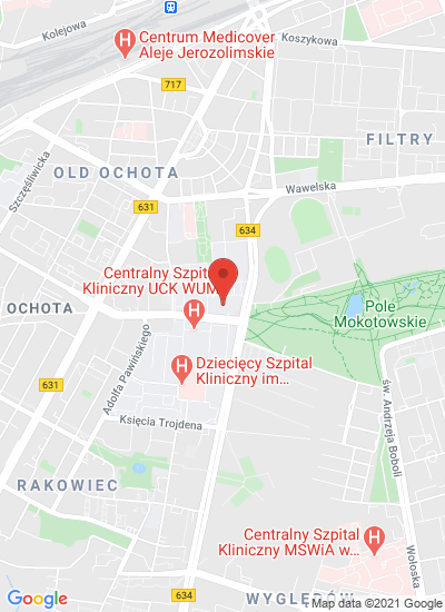 Map showing Warsaw, Poland