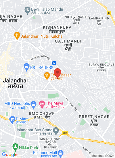 Map showing Jalandar, India
