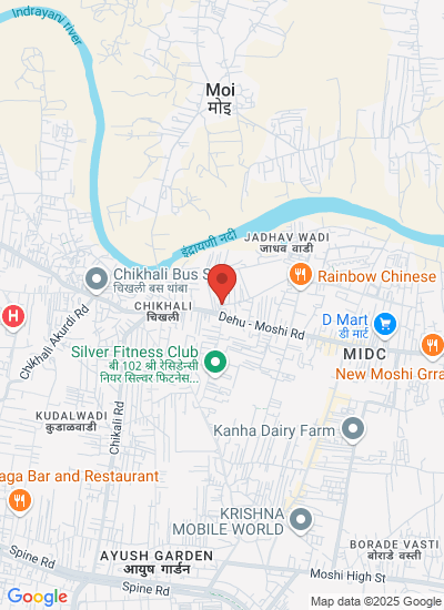 Map showing Pune, India