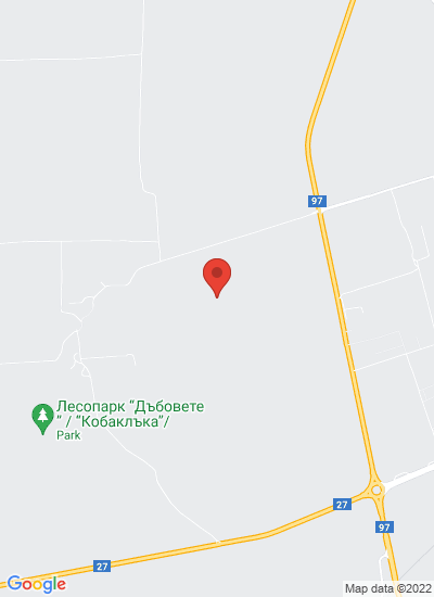 Map showing Dobrich, Bulgaria